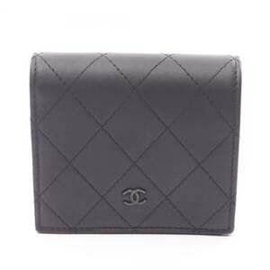 CHANEL Black Leather Wallet